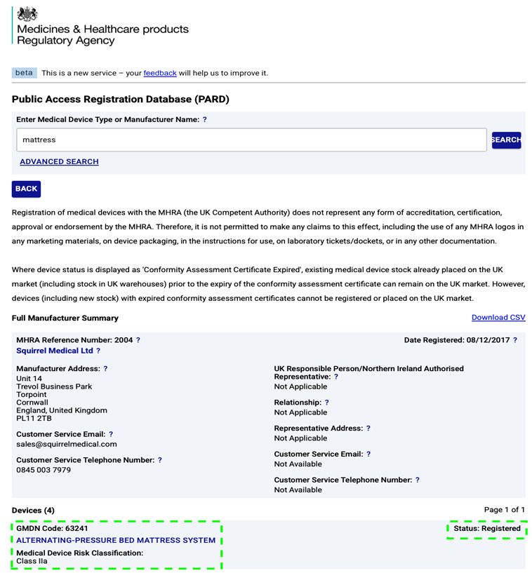 Figure 3. MHRA PARD is used to verfiy compliance.