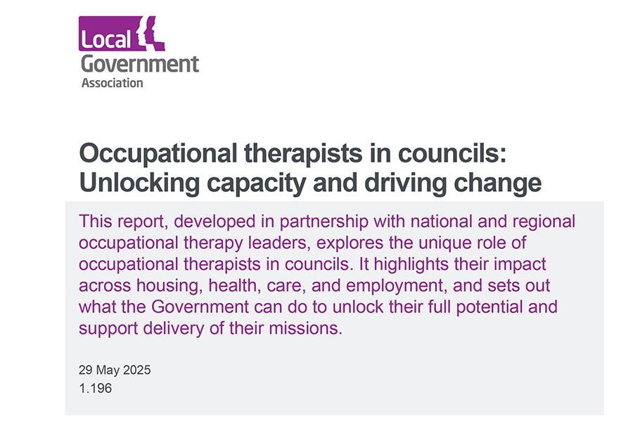 LGA calls for urgent increase in number of council-employed OTs to achieve government health goals